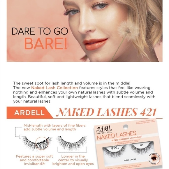 ARDELL Naked Lashes 421 (4 Pairs) and Eylure 18 Hour Lash Glue Black Finish New - Picture 14 of 14